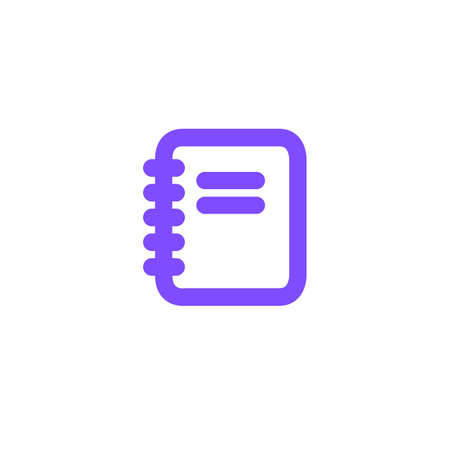 diary vector icon, vector color illustrationのイラスト素材