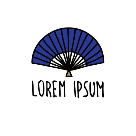 fan doodle icon, vector color illustrationのイラスト素材