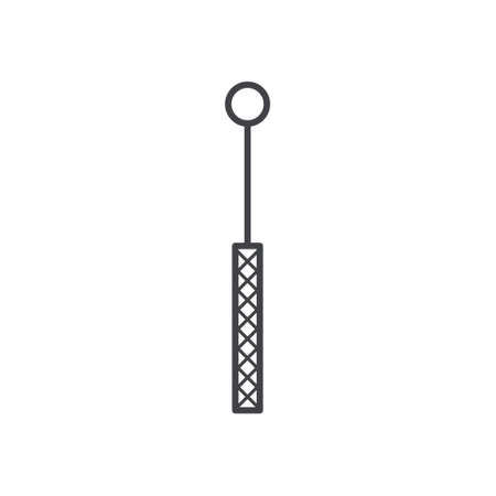 laryngeal mirror line icon, vector simple illustrationのイラスト素材