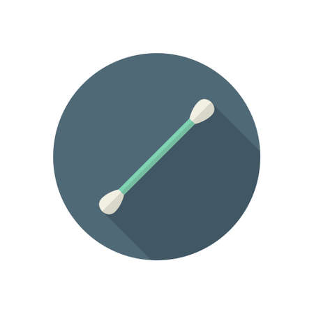 cotton swab flat icon, vector illustrationのイラスト素材