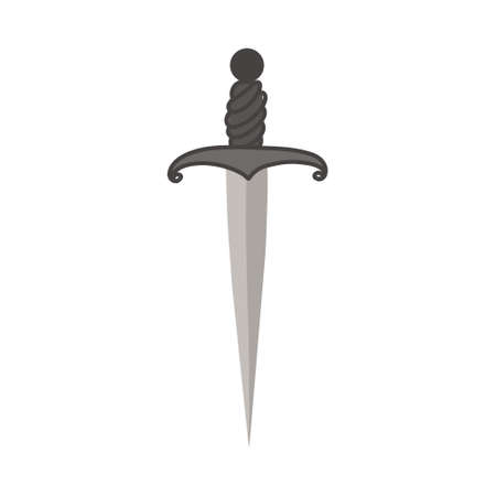 dagger doodle icon, vector color illustrationのイラスト素材