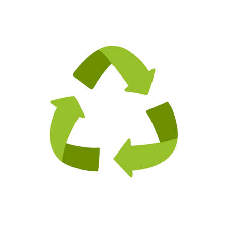 recycling symbol doodle icon, vector color illustrationのイラスト素材