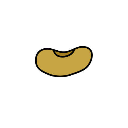 soybean doodle icon, vector color illustrationのイラスト素材
