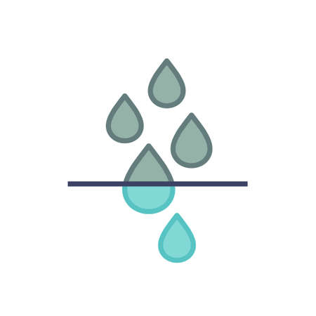 water filtration flat icon, vector color illustrationのイラスト素材