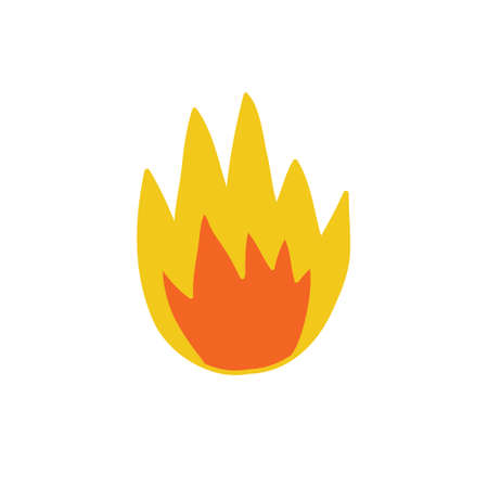 fire doodle icon, vector color illustrationのイラスト素材