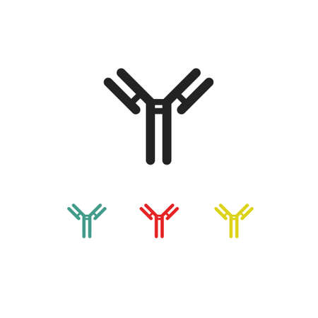 antibody, immunoglobulin line icon, vector simple illustrationのイラスト素材