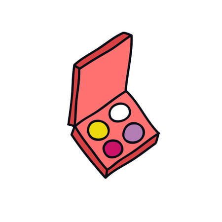 eye shadow doodle icon, vector color illustrationのイラスト素材