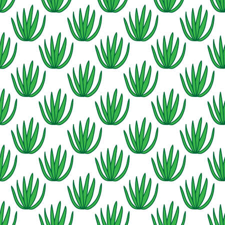agave seamless doodle pattern, vector color illustrationのイラスト素材