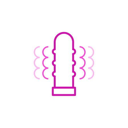vibrator sex toy vector icon, vector color illistrationのイラスト素材