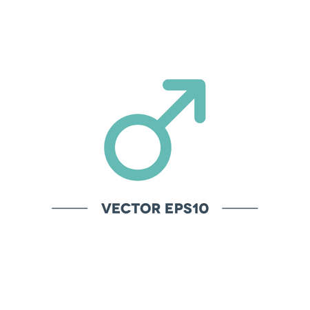 male symbol vector icon, vector color illistrationのイラスト素材