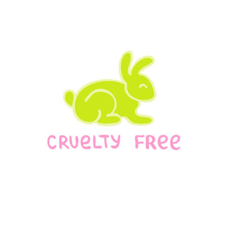 cruelty free doodle icon, vector color illistrationのイラスト素材