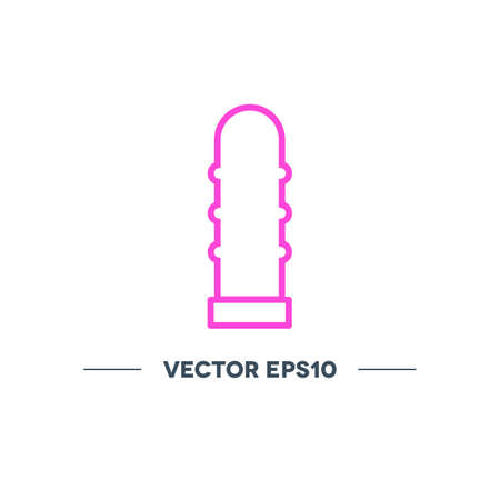 vibrator sex toy vector icon, vector color illistrationのイラスト素材
