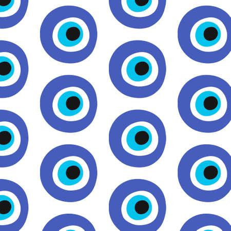 fatima eye doodle pattern, vector illustrationのイラスト素材