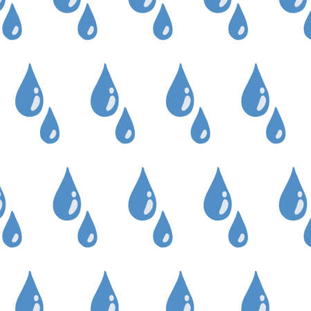 water drops doodle pattern, vector illustrationのイラスト素材