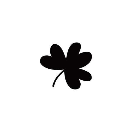 trifoliate clover doodle icon, vector color illustrationのイラスト素材