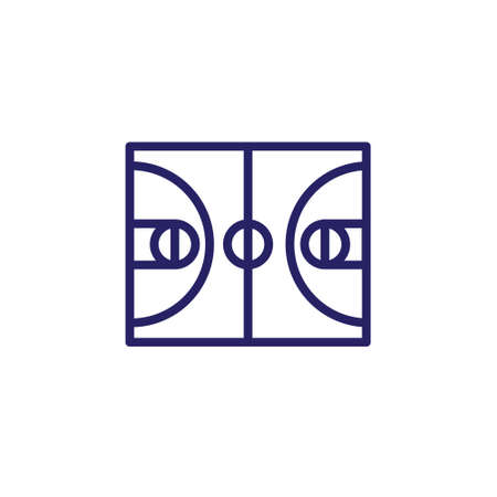 basketball court line icon, vector color illustrationのイラスト素材
