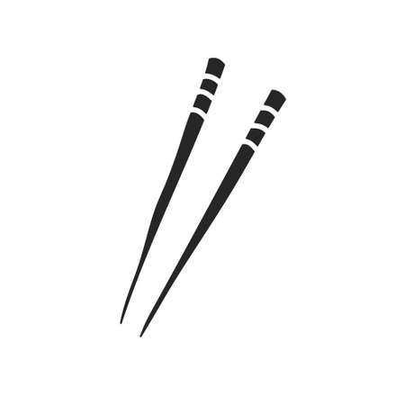 chopsticks doodle color icon, vector illustrationのイラスト素材