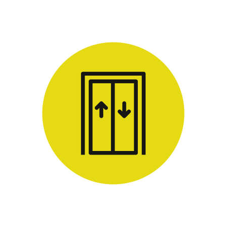 elevator flat icon, vector illustration