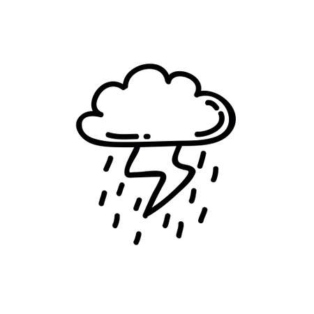 storm doodle icon, vector illustrationのイラスト素材
