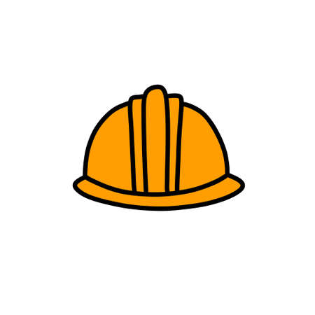 construction helmet doodle icon, vector illustrationのイラスト素材