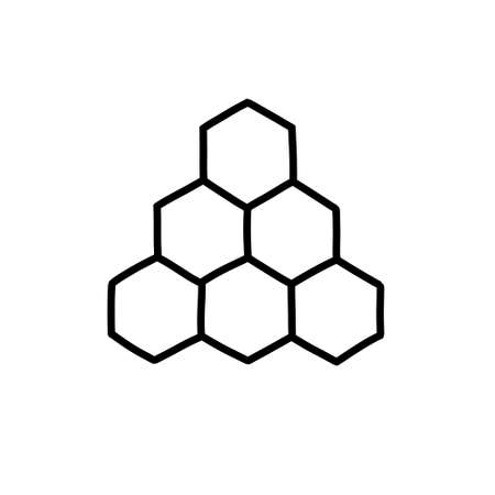 honeycomb doodle icon illustrationのイラスト素材