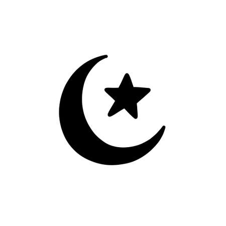symbol of islam doodle icon, vector illustrationのイラスト素材