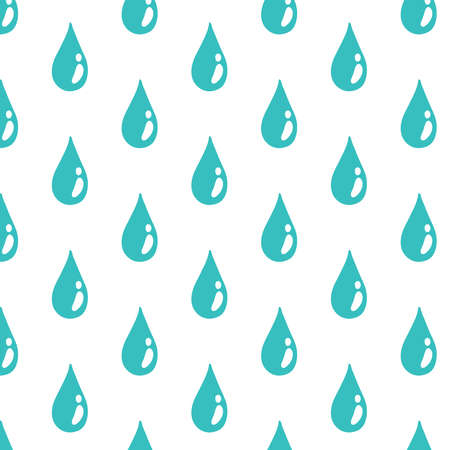 water drop seamless doodle pattern, vector illustrationのイラスト素材