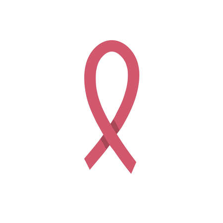 breast cancer awareness ribbon doodle icon, vector illustrationのイラスト素材