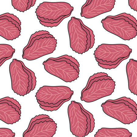 kimchi, korean dish doodle pattern, vector illustrationのイラスト素材