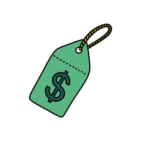 price tag doodle icon, vector illustrationのイラスト素材