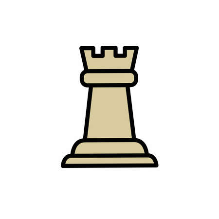 chess figure line icon, vector illustrationのイラスト素材