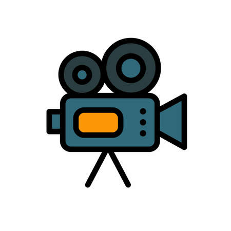 video camera line icon, vector illustrationのイラスト素材