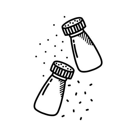pepper and salt icon, vector illustrationのイラスト素材