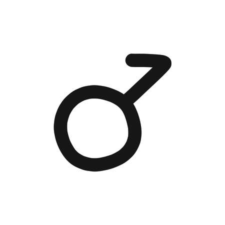 demiboy symbol doodle icon, vector illustrationのイラスト素材