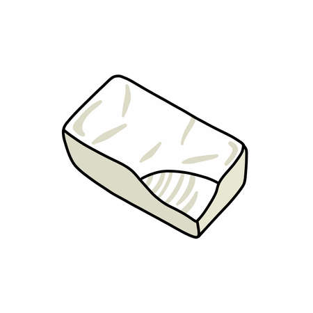 cream cheese doodle icon, vector illustrationのイラスト素材