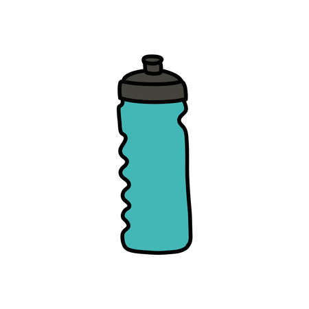 sports water bottle doodle icon, vector illustrationのイラスト素材