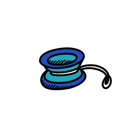 yoyo toy doodle icon, vector illustrationのイラスト素材