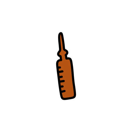 ampoule doodle icon, vector illustrationのイラスト素材