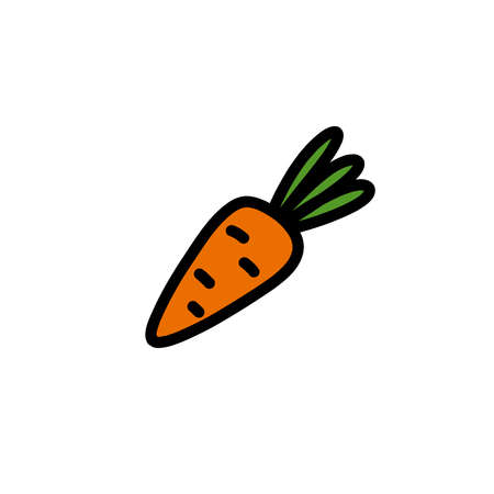 carrot doodle icon, vector illustrationのイラスト素材