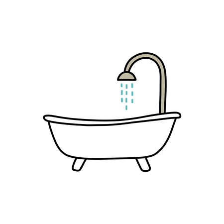 bath doodle icon, vector illustrationのイラスト素材