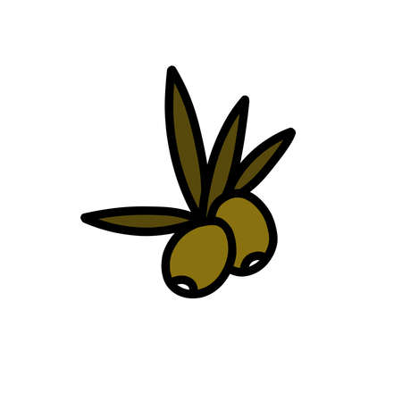 olives doodle icon, vector illustrationのイラスト素材
