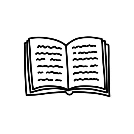 book doodle icon, vector illustrationのイラスト素材