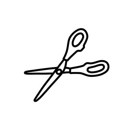 scissors doodle icon, vector illustrationのイラスト素材