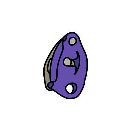 grigri climbing doodle icon, vector illustrationのイラスト素材