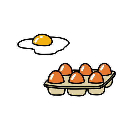 egg doodle icon, vector illustrationのイラスト素材