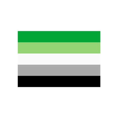 aromantic pride flag doodle icon, vector illustrationのイラスト素材