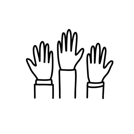vote doodle icon, vector illustrationのイラスト素材