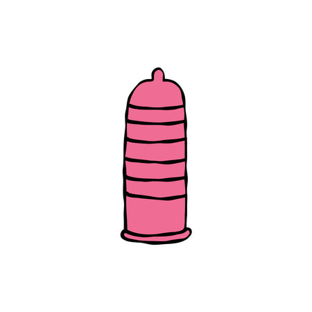 condom doodle icon, vector illustrationのイラスト素材