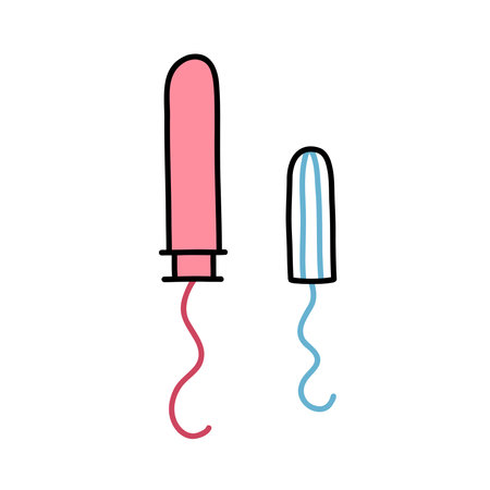 tampon doodle icon, vector illustrationのイラスト素材