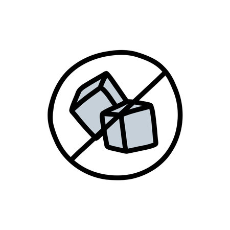 sugar free label doodle icon, vector illustrationのイラスト素材